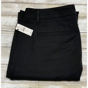Talbots Curvy Fit Black Pants Size 10 Career‎ Dress Slacks with Split Hem NWT